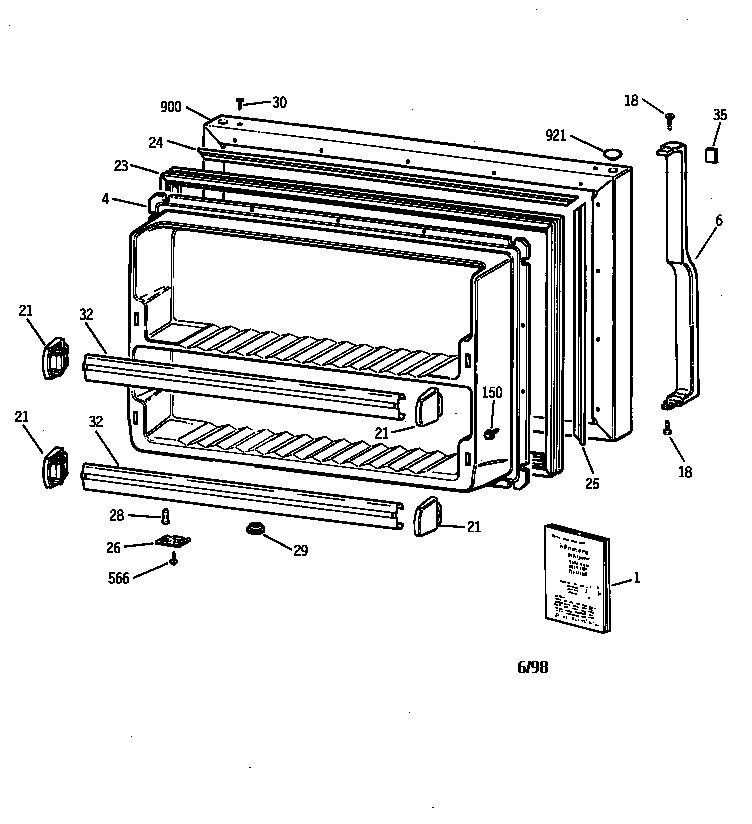 Freezer door