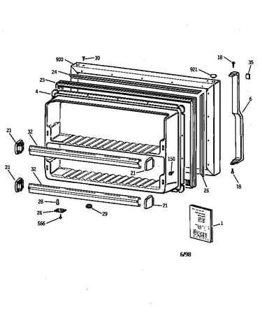 Freezer door
