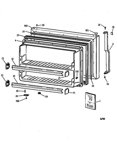 Freezer door