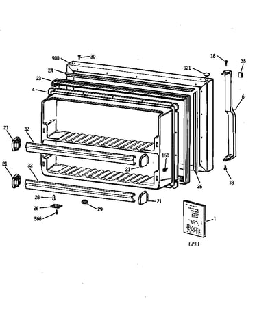 Freezer door