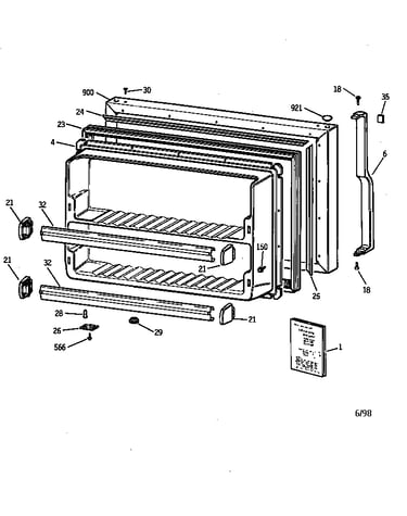 Freezer door