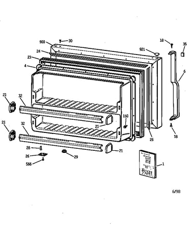 Freezer door
