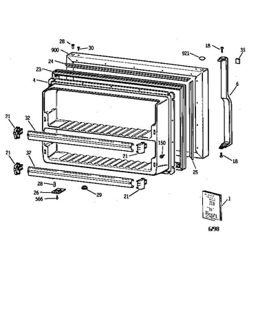 Freezer door