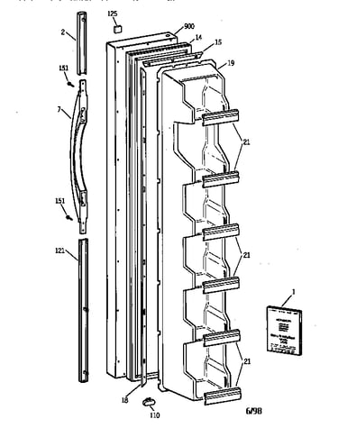 Freezer door