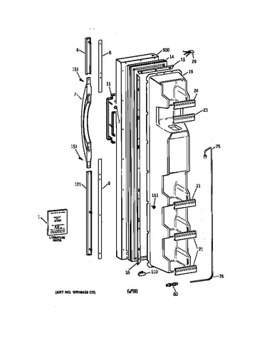 Freezer door