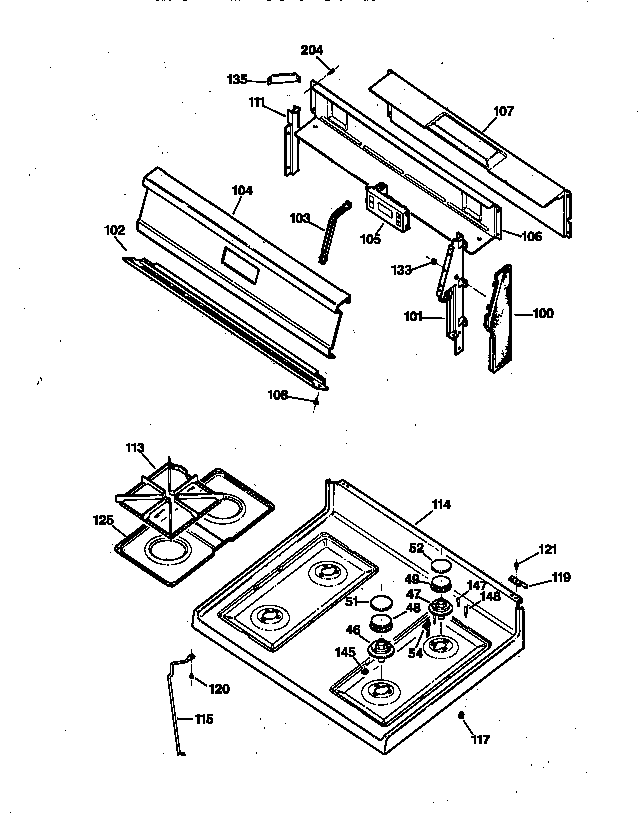 Control panel & cooktop