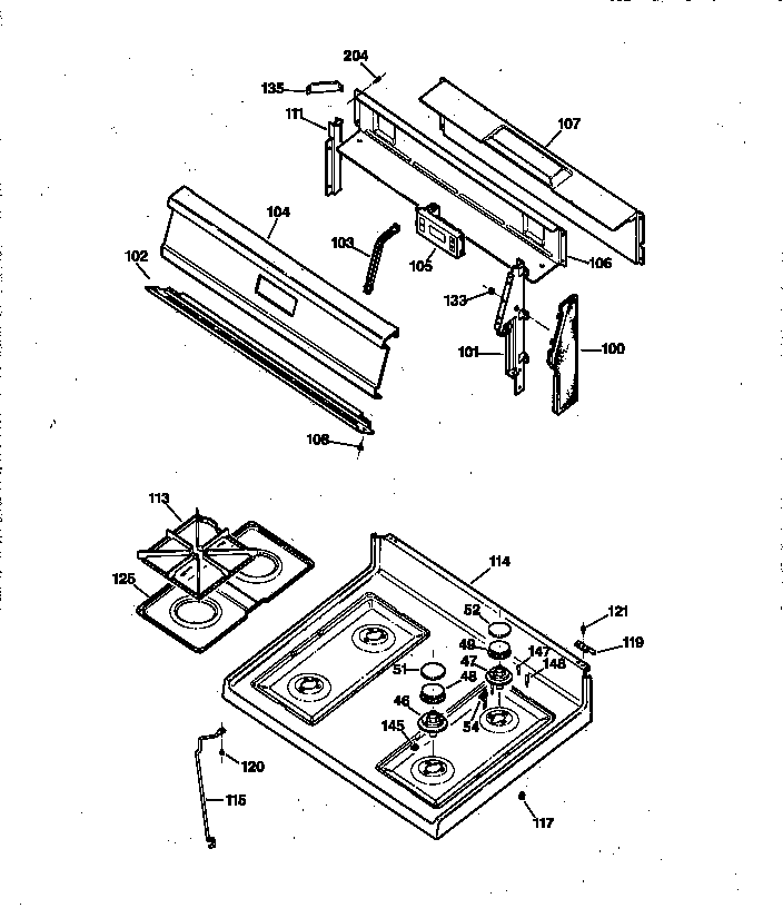 Control panel & cooktop