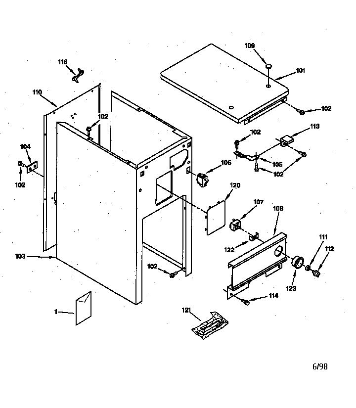 Cabinet & control parts