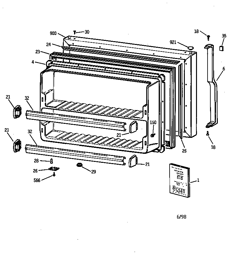 Freezer door