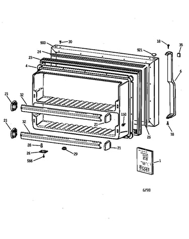 Freezer door