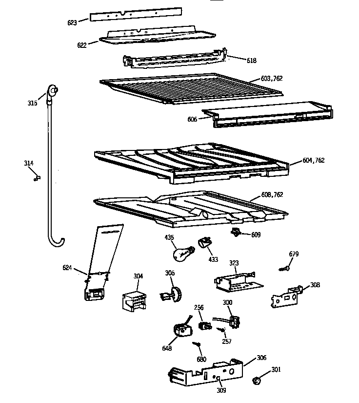 Compartment separator parts