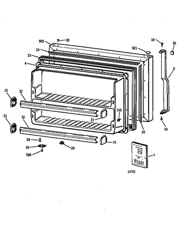 Freezer door