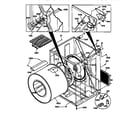GE DSXH43ET0WB cabinet & drum diagram