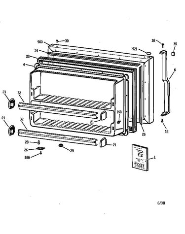 Freezer door