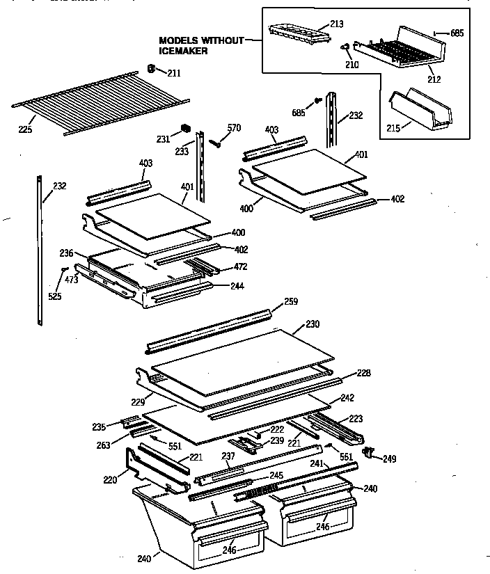Shelf parts