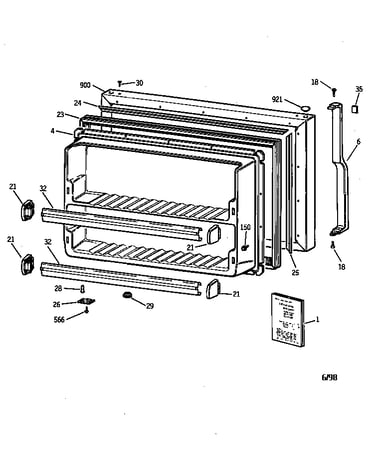 Freezer door