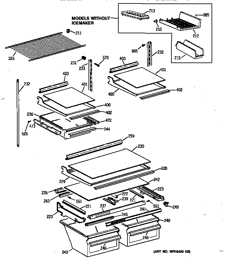 Shelf parts