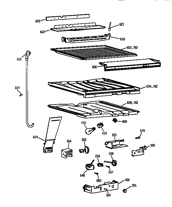 Compartment separator parts