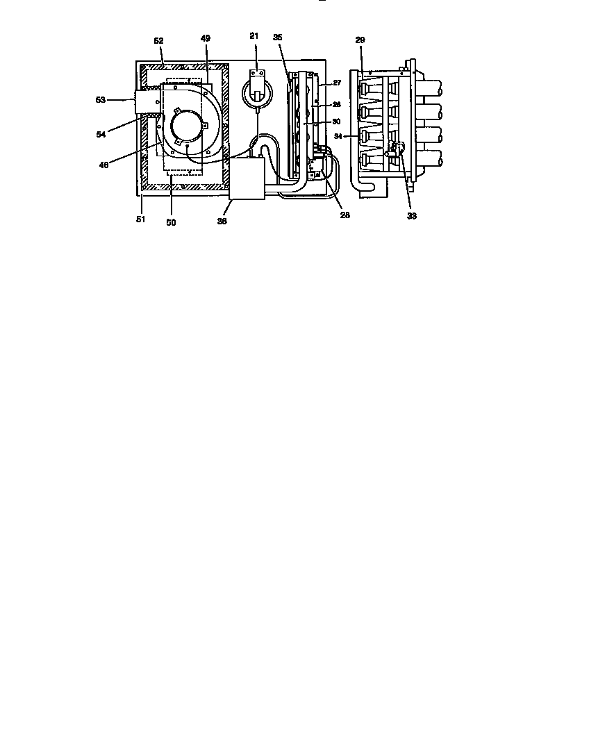 Gas heat section