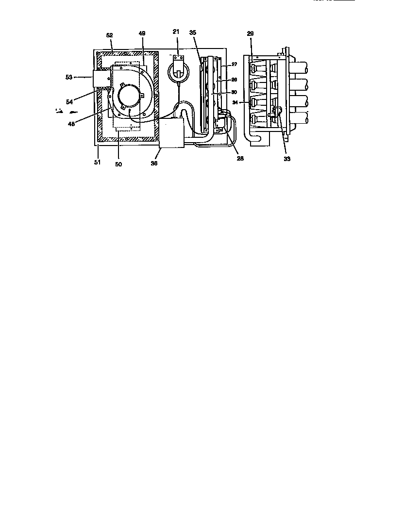 Gas heat section