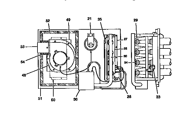 Gas heat section
