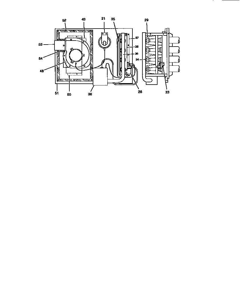 Gas heat section