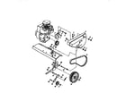 Craftsman 917292302 belt guard and pulley assembly diagram