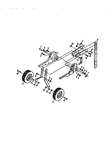 Wheel and depth stake assembly