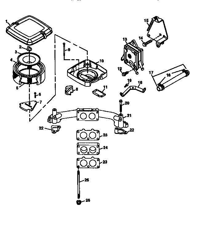Air filter, fuel pump