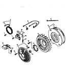 Flywheel, screen, engine electrical