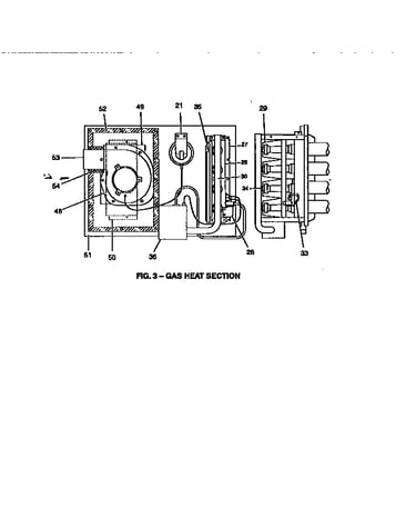 Gas heat section