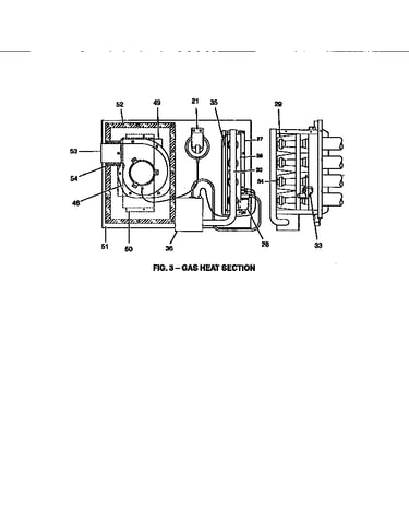 Gas heat section