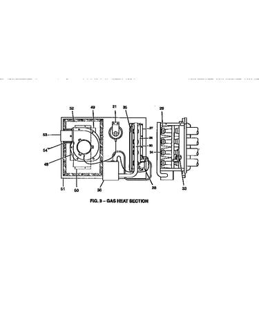 Gas heat section