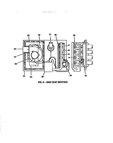 Gas heat section