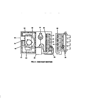 Gas heat section