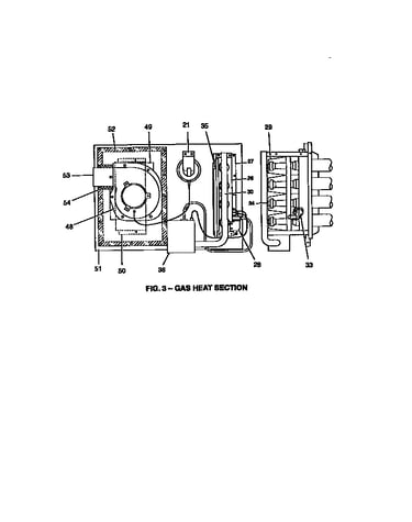 Gas heat section