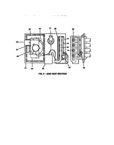 Gas heat section