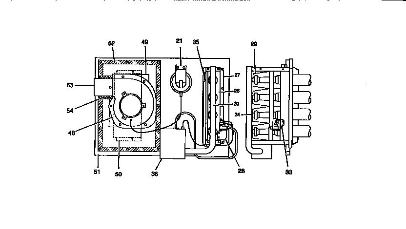 Gas heat section