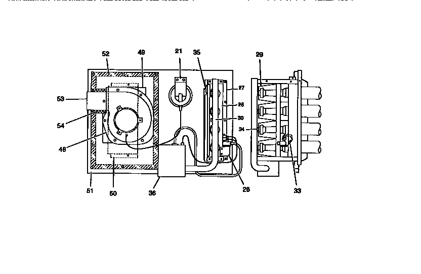 Gas heat section
