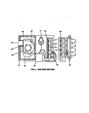 Gas heat section