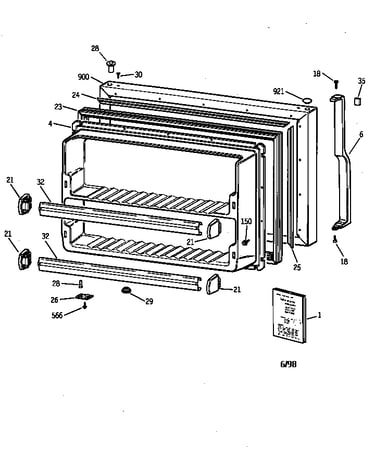 Freezer door
