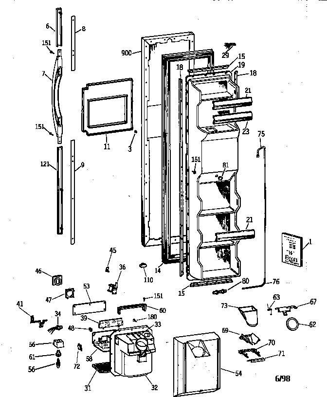 Freezer door