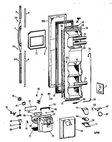 Freezer door