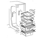 GE TFX25CRBAAA fresh food section diagram