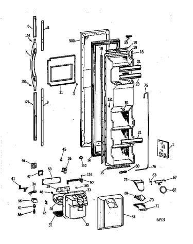Freezer door