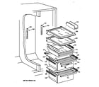 GE TFX25CRBAWW fresh food section diagram