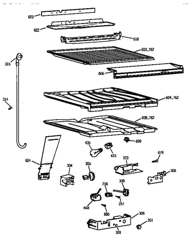 Compartment separator parts