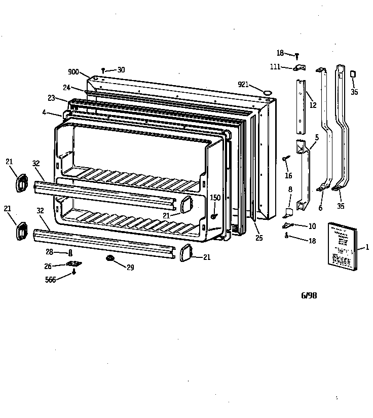 FREEZER DOOR