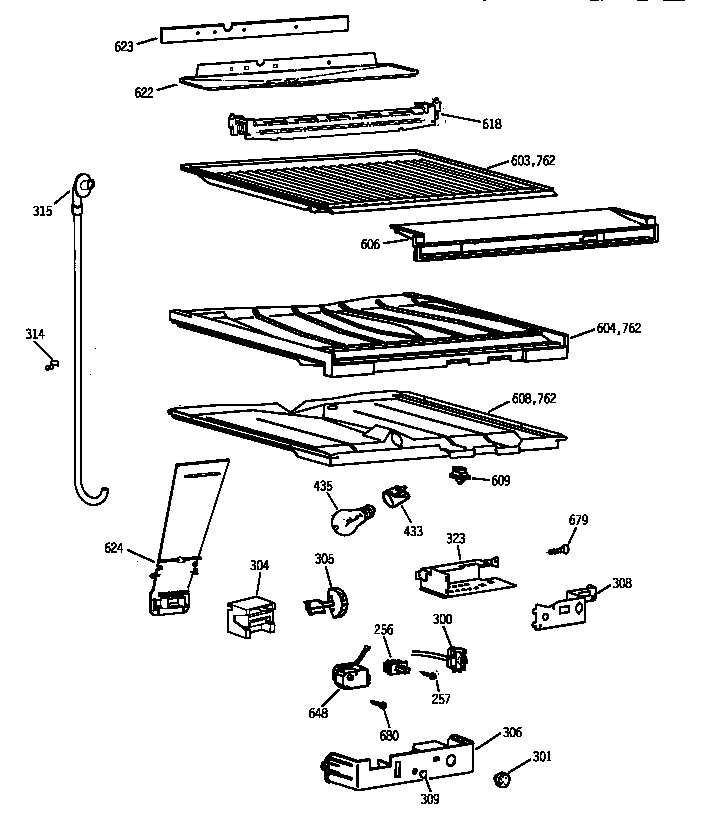 Compartment separator parts