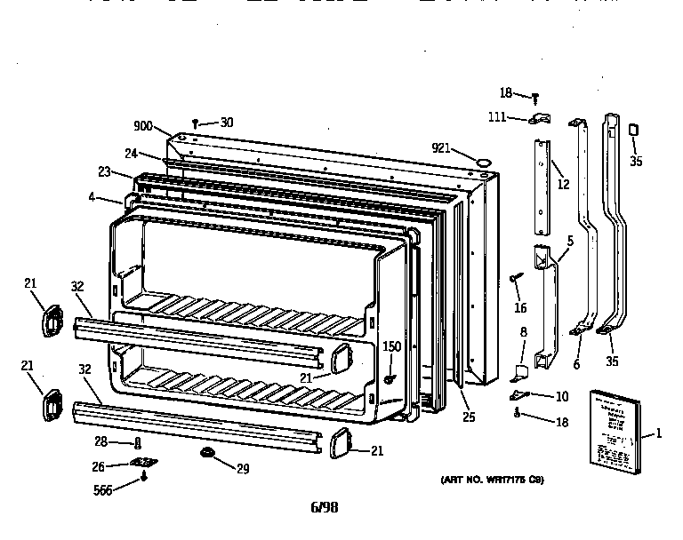 Freezer door